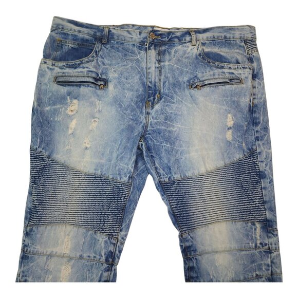 Fwrd Denim & Co. Mens Blue Distressed Jeans Size 48 Inseam 33" Mint Condition - Picture 3 of 12